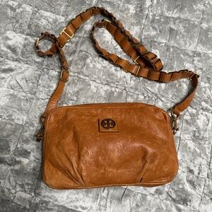 Tory Burch Leather Crossbody Bag – Cognac Brown